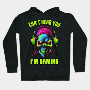 Gamer for Boys Teens Video Gaming Funny Skull Hoodie